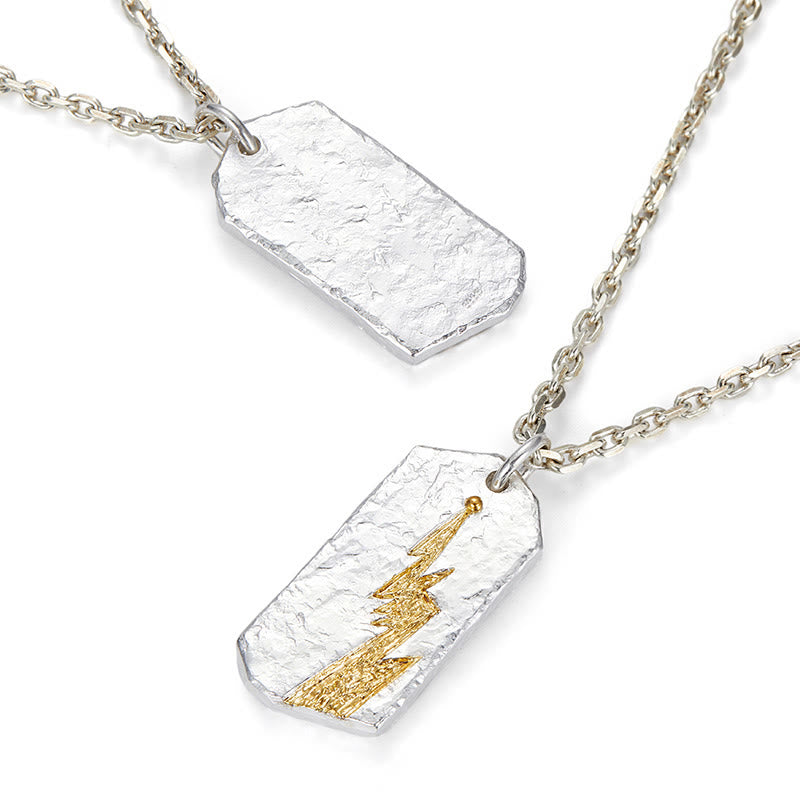 WorldNorse 999 Sterling Silver Textured Lightning Necklace - image 3