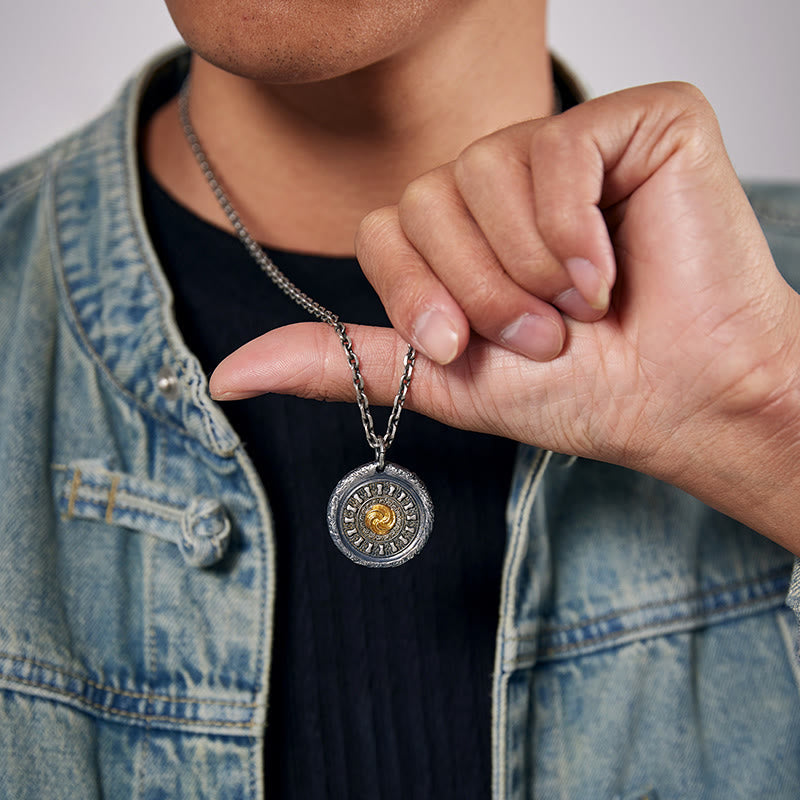 WorldNorse Handcrafted 999 Silver Spiral Rune Disk Necklace - image 9