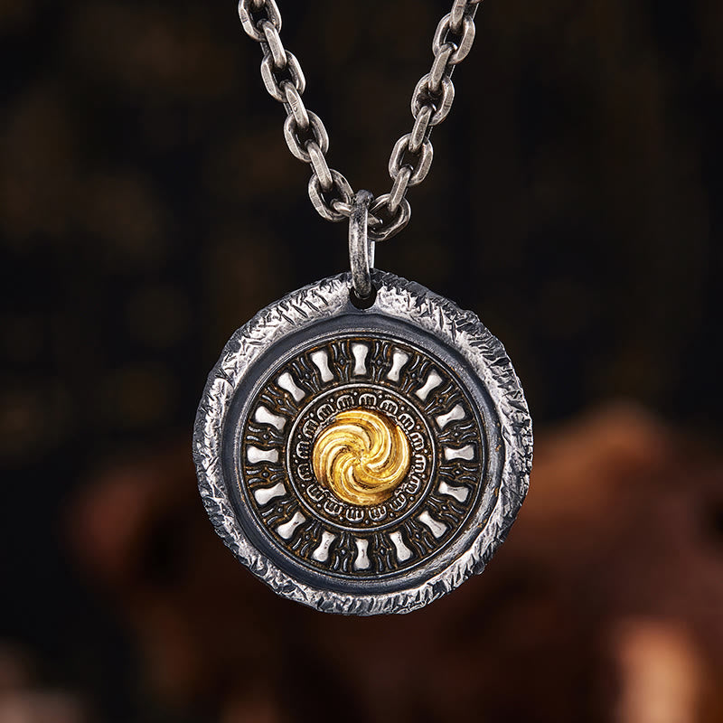 WorldNorse Handcrafted 999 Silver Spiral Rune Disk Necklace - image 2