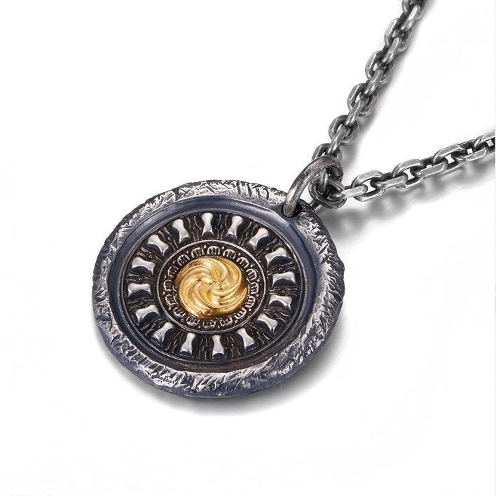 WorldNorse Handcrafted 999 Silver Spiral Rune Disk Necklace - image 6