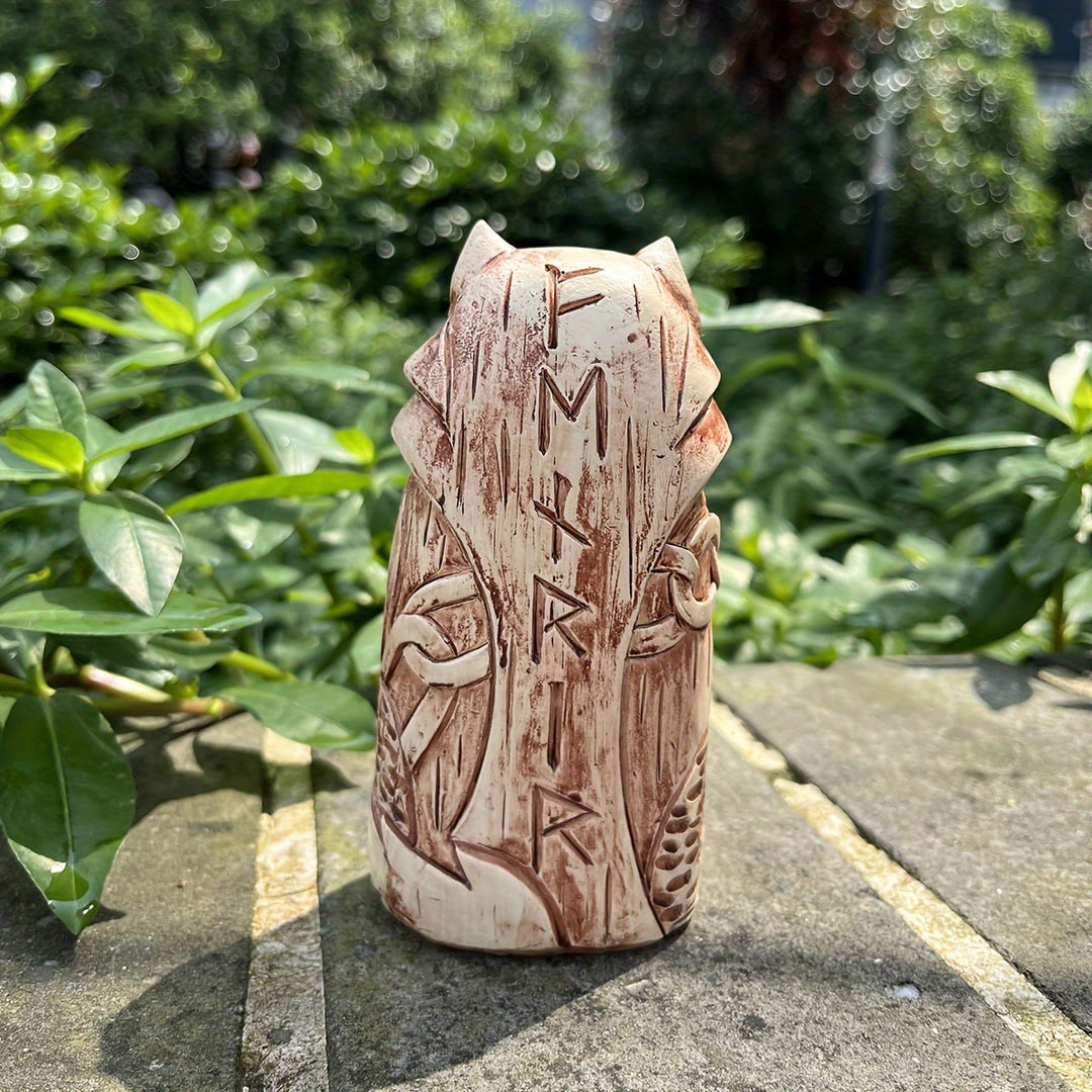 WorldNorse Celestial Chain Wolf Rune Statue Decoration - image 4