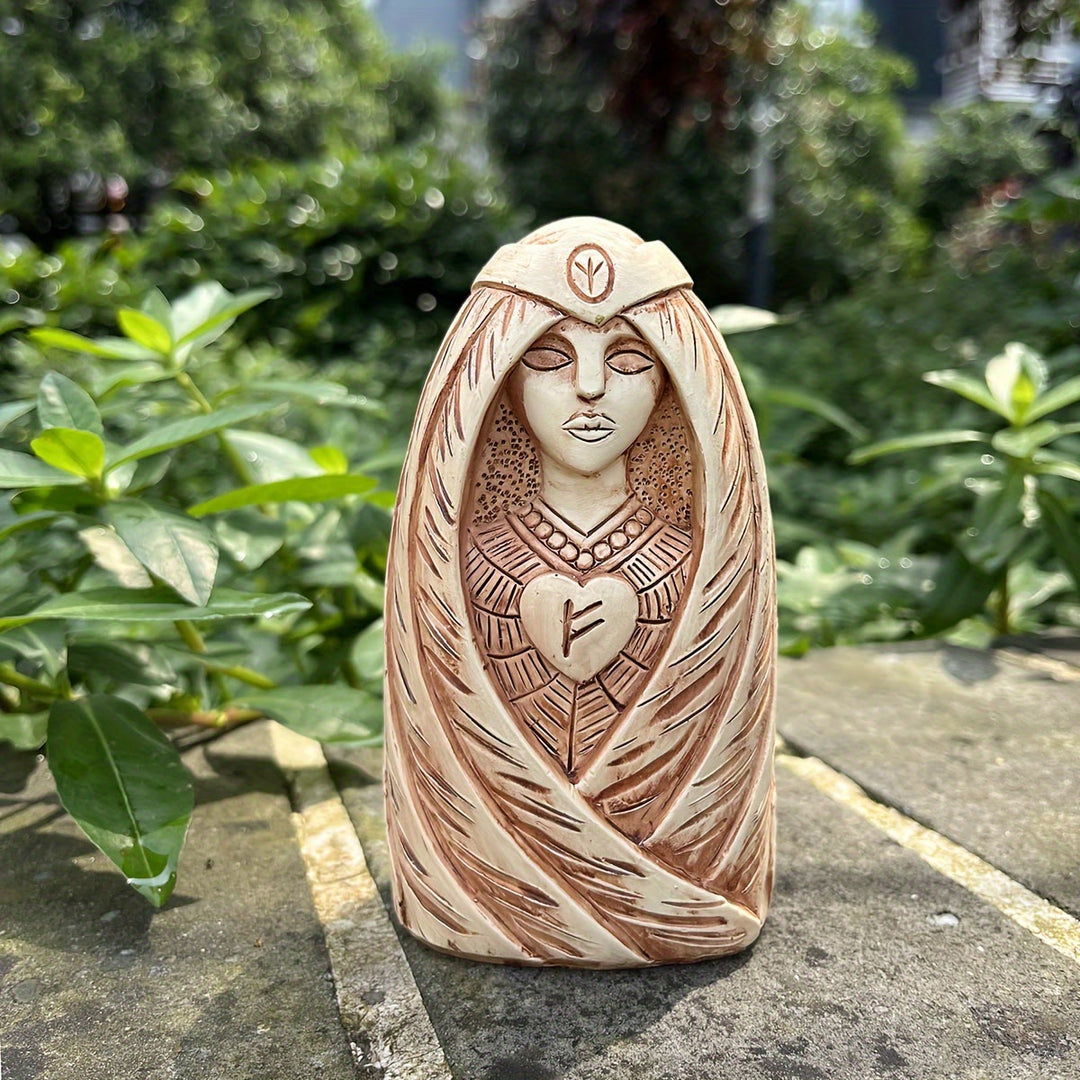 WorldNorse Heart Rune Veiled Goddess Statue Decoration - Goddess - image 0