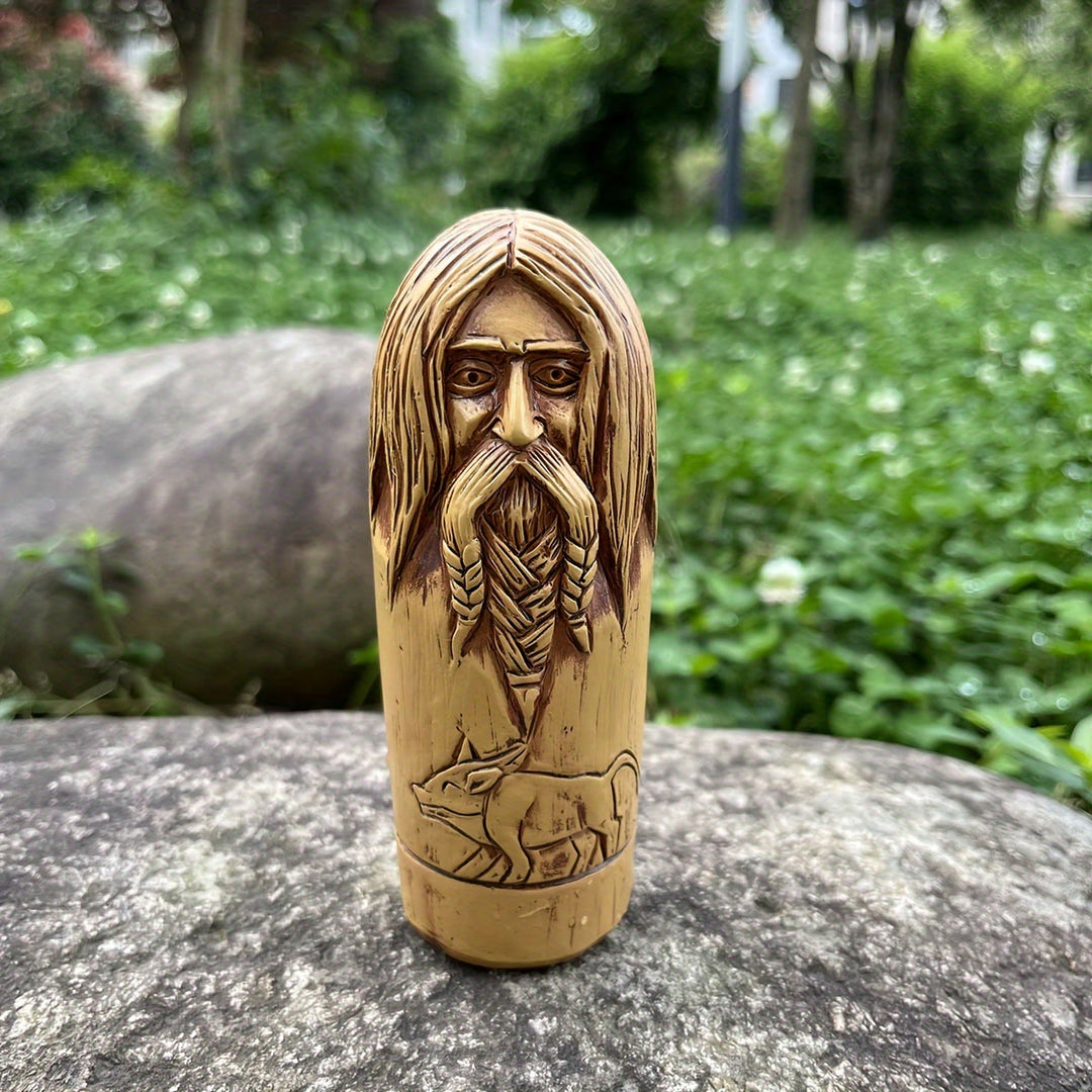 WorldNorse Boar Emblazoned Rune Beard Statue Decoration - Elder - image 0