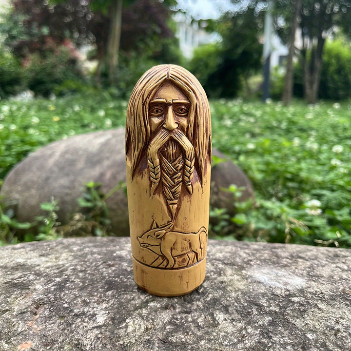 WorldNorse Boar Emblazoned Rune Beard Statue Decoration - image 1
