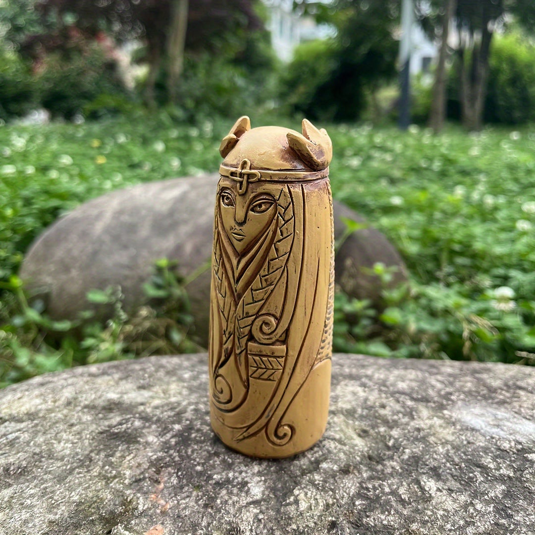 WorldNorse Knot Crested Horned Weaver Statue Decoration - image 4