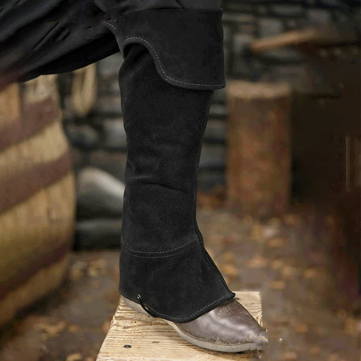 WorldNorse Viking Leather Buckle Strapped Boots Cover - image 5