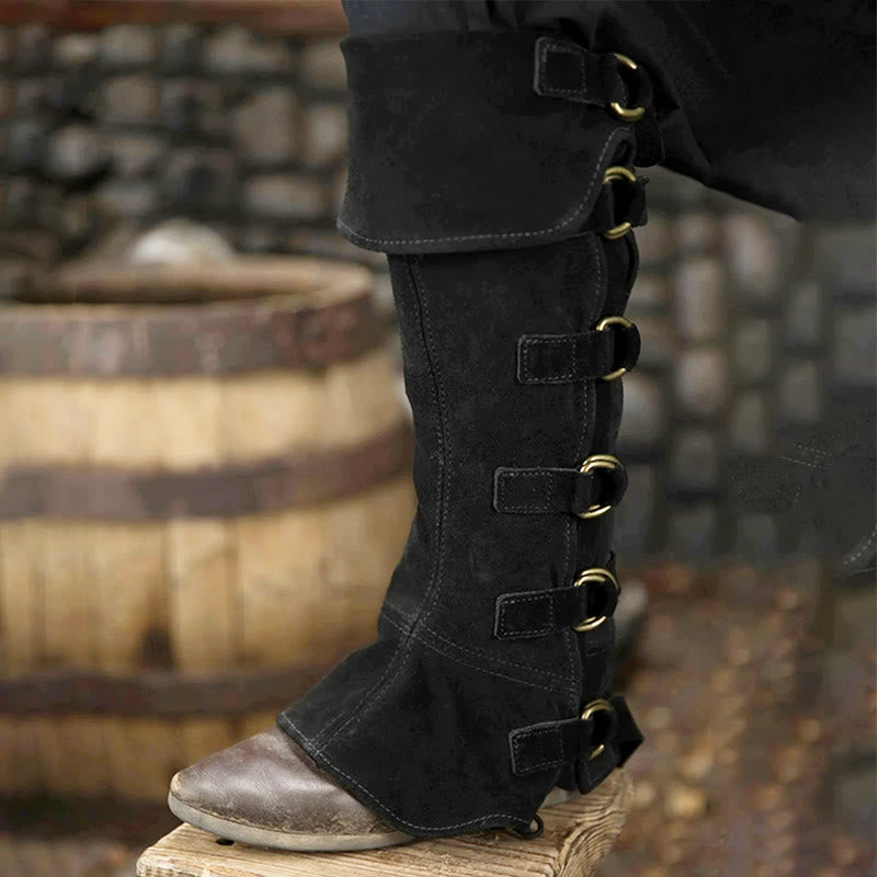 WorldNorse Viking Leather Buckle Strapped Boots Cover - image 4