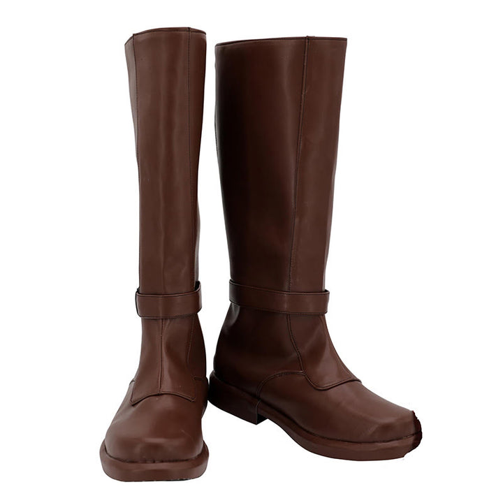 WorldNorse Warrior Rustic Banded Knee High Boots - Brown - 48 - image 0