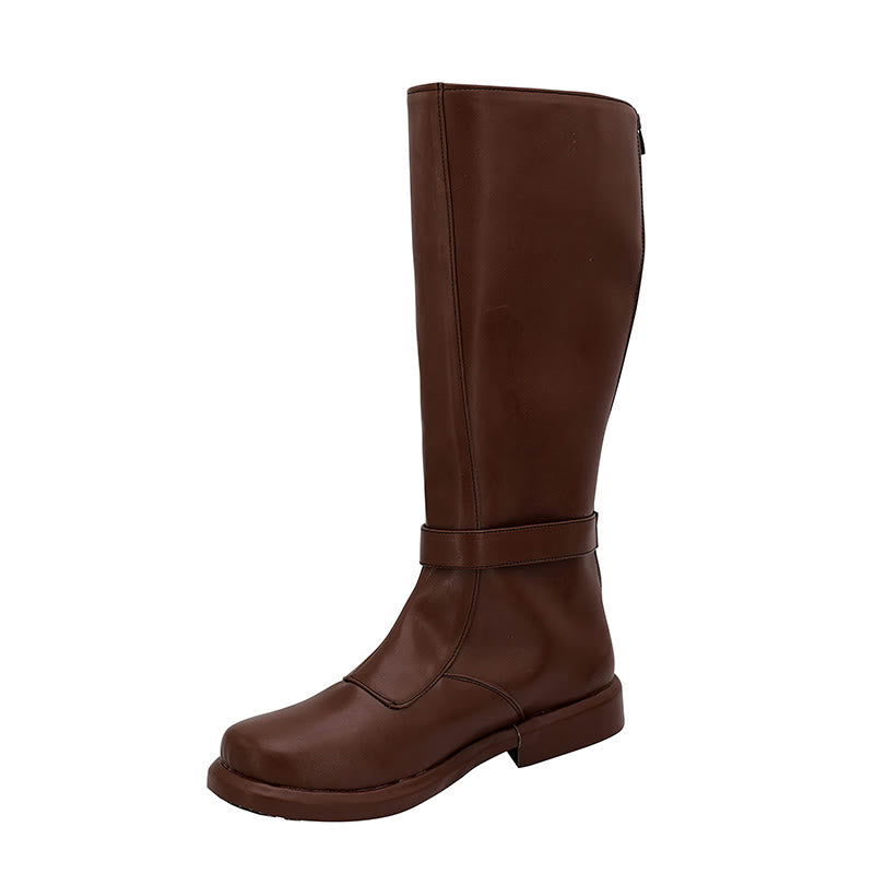 WorldNorse Warrior Rustic Banded Knee High Boots - image 2