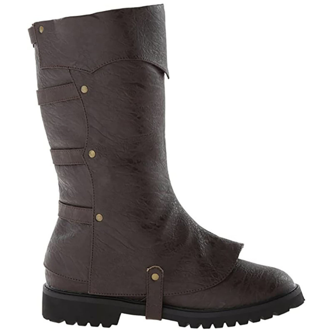 WorldNorse Multi Buckle Textured Fold Over Knee High Boots - image 7