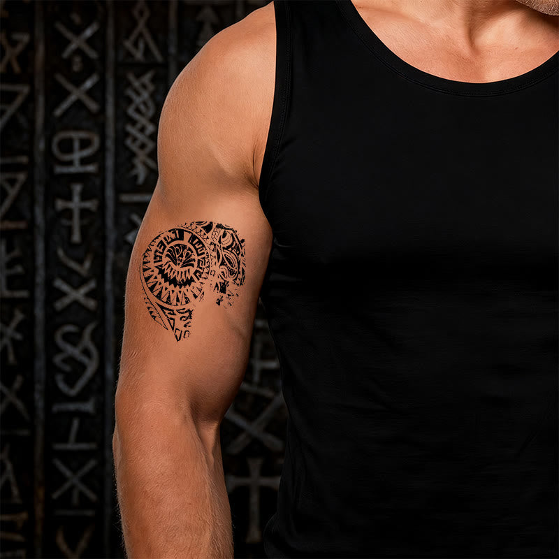 WorldNorse Distressed Vortex Waterproof Tattoo Stickers - image 1
