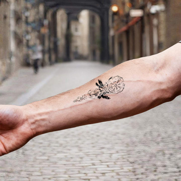 WorldNorse Mythic Rune Raven Waterproof Tattoo Stickers - image 6