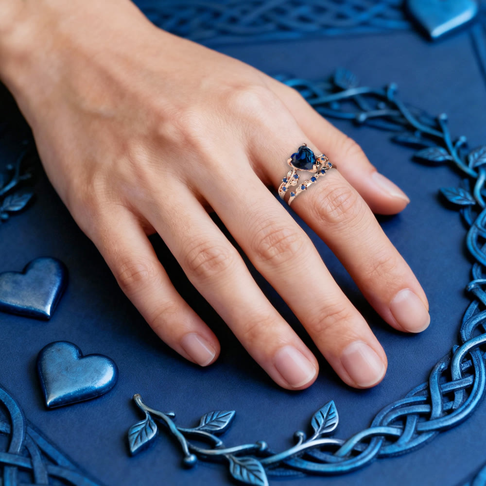 WorldNorse Love Heart Vine Ring Set - image 1