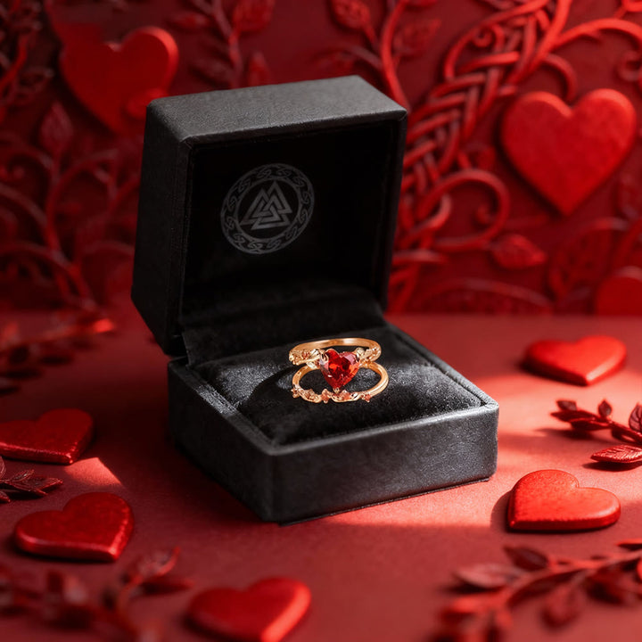 WorldNorse Love Heart Vine Ring Set - image 8