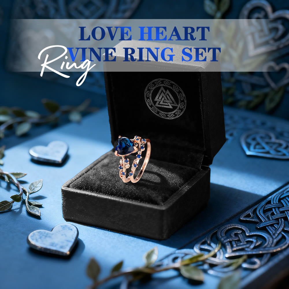 WorldNorse Love Heart Vine Ring Set - image 2