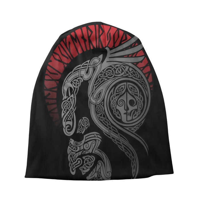 WorldNorse Celtic Knot Serpent Rune Beanie - image 1