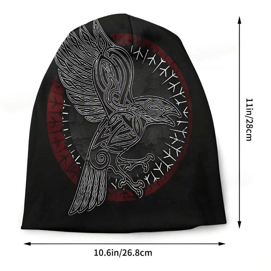 WorldNorse Crimson Raven Rune Beanie - image 2