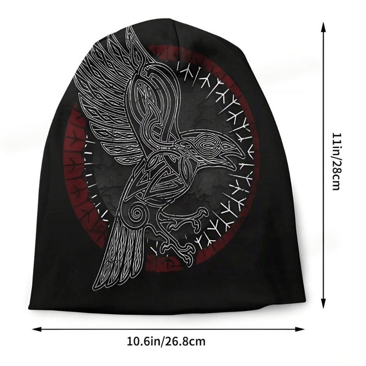 WorldNorse Crimson Raven Rune Beanie - image 2