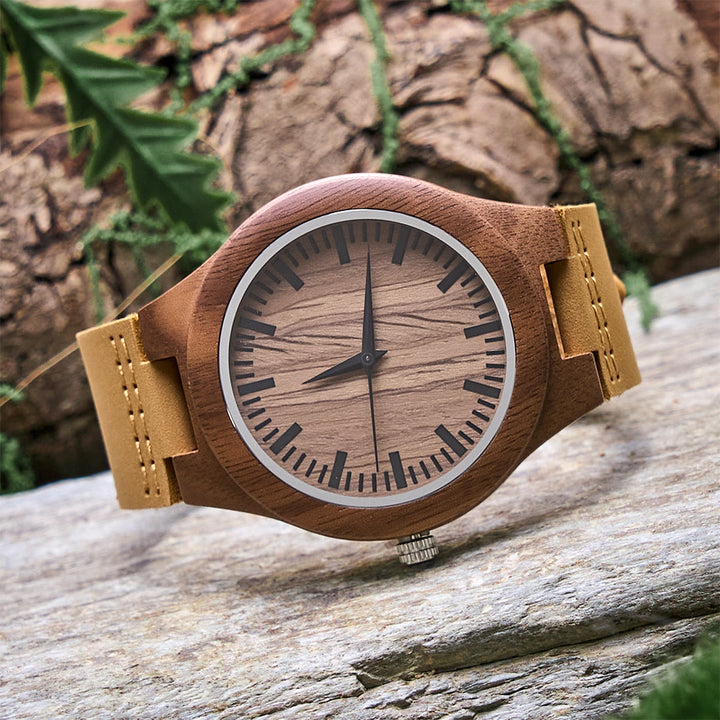 WorldNorse Nature-Inspired Vertical Stripe Wooden Watch - image 4