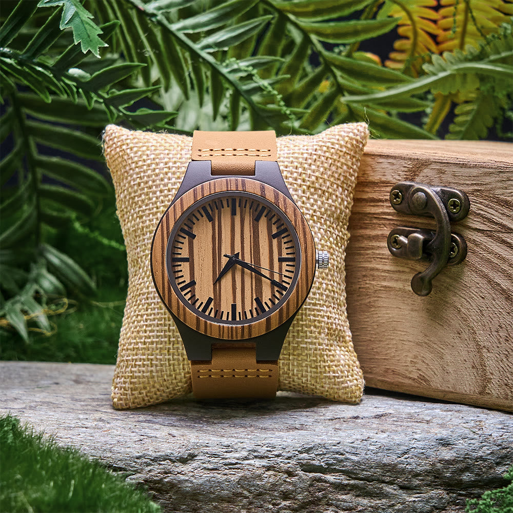 WorldNorse Forest Vertical Stripe Wooden Watch - Vertical Stripe - image 0