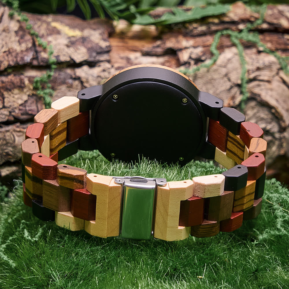 WorldNorse Multi-Wood Patchwork Wooden Watch - image 3