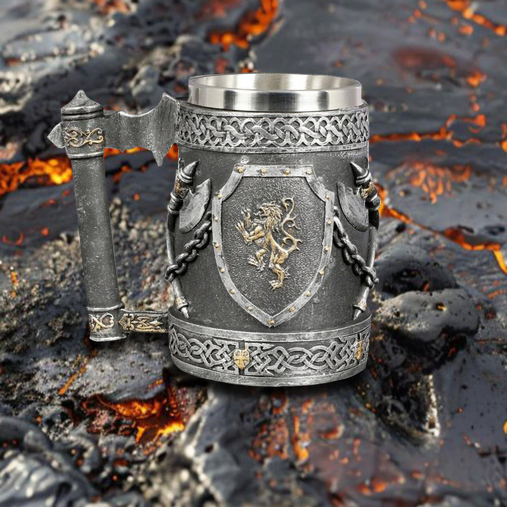 WorldNorse Lion Shield Norse Weapon Mug - image 1