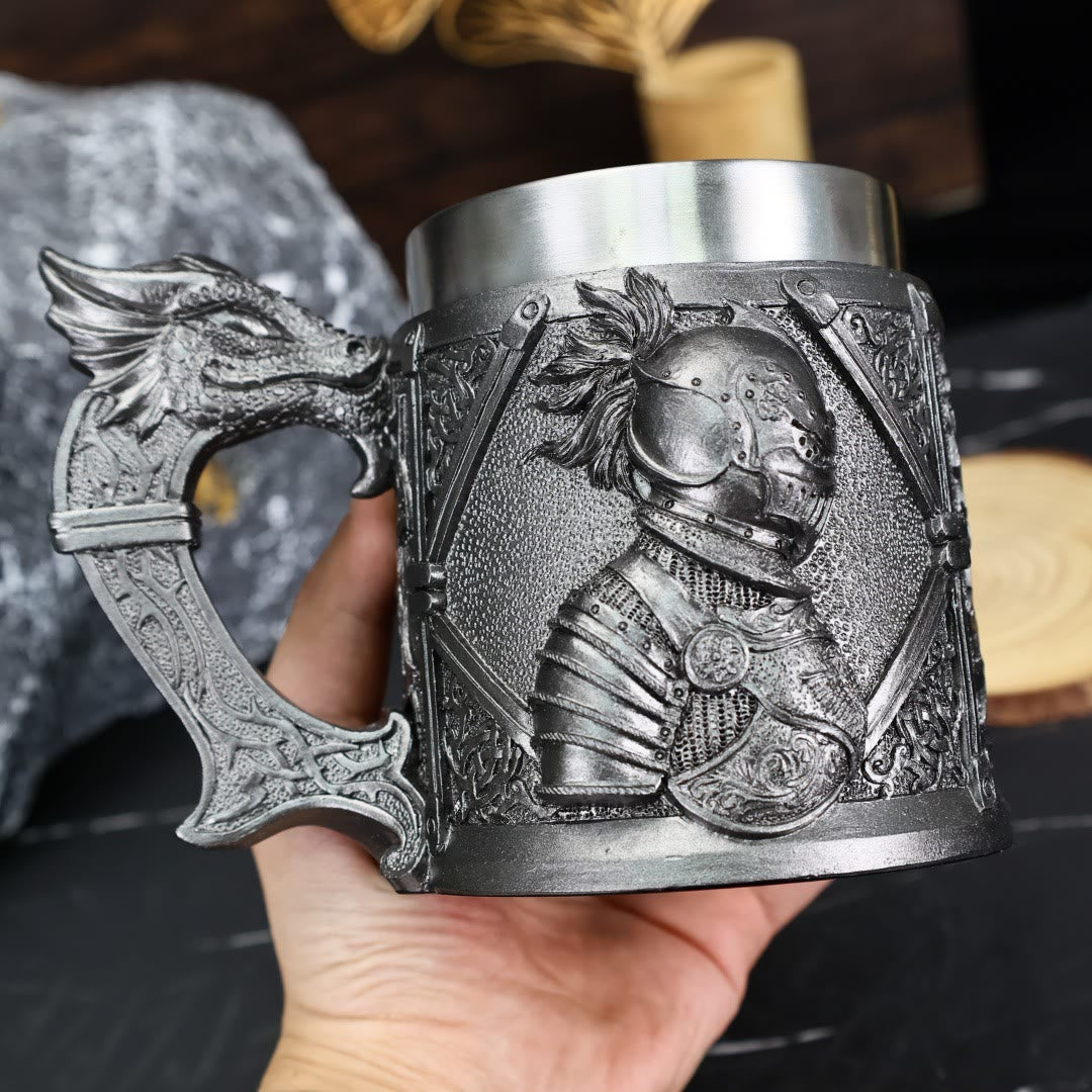 WorldNorse Gothic Dragon Handled Knight Emblem Mug - image 4