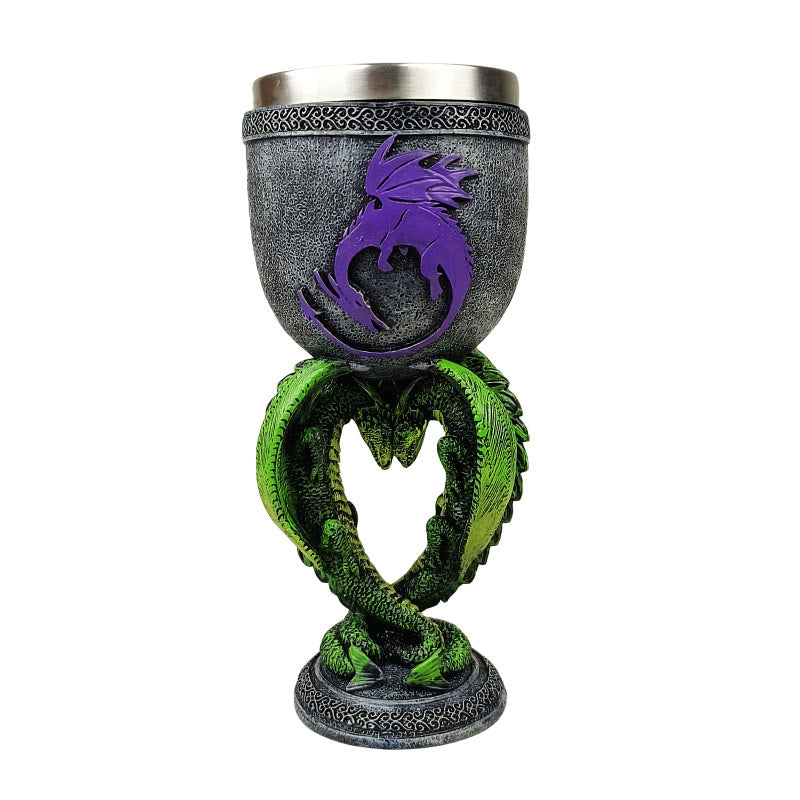 WorldNorse Mythical Purple Dragon Green Serpentine Mug - image 4