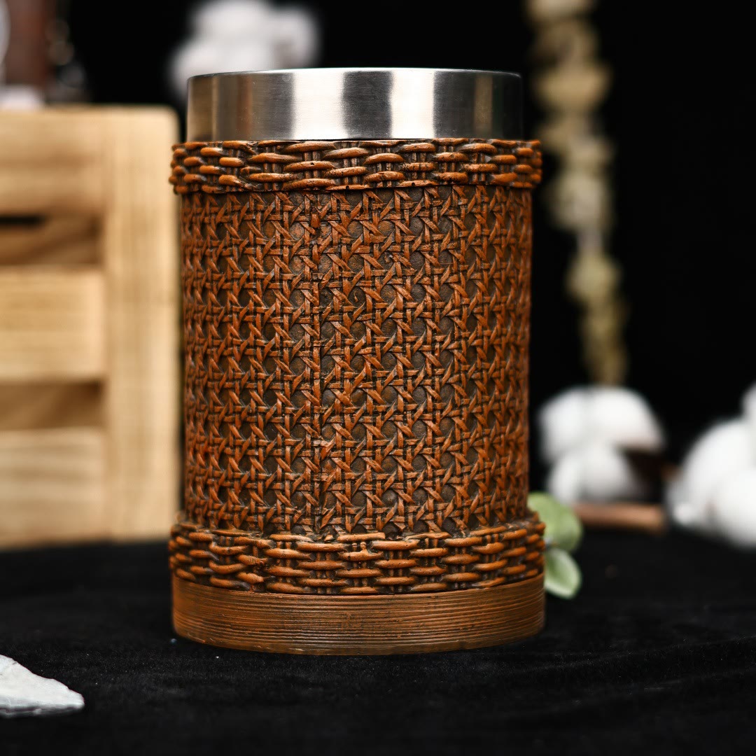 WorldNorse Woven Rattan Textured Mug - image 7
