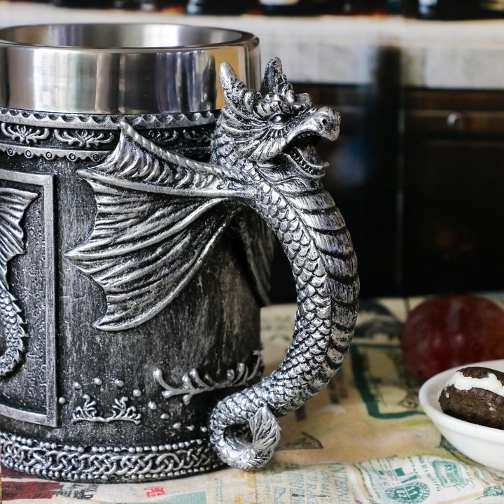 WorldNorse Dragon Encrusted Winged Serpent Mug - image 2