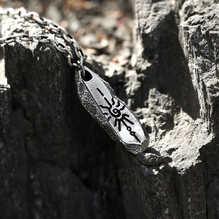 WorldNorse 999 Sterling Silver Rugged Sun Symbol Artisan Necklace - image 3