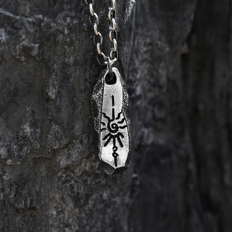WorldNorse 999 Sterling Silver Rugged Sun Symbol Artisan Necklace - image 0