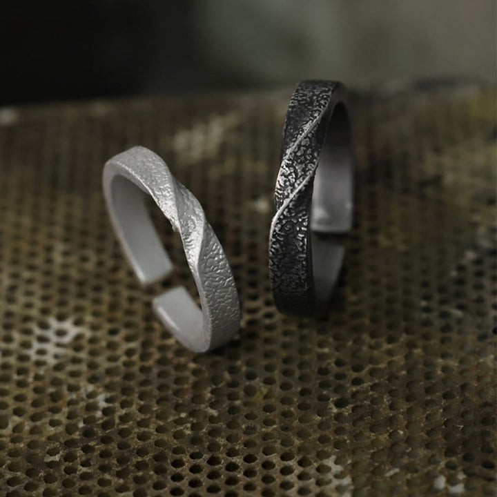 WorldNorse 999 Sterling Silver Handmade Rugged Twist Textured Ring - image 4