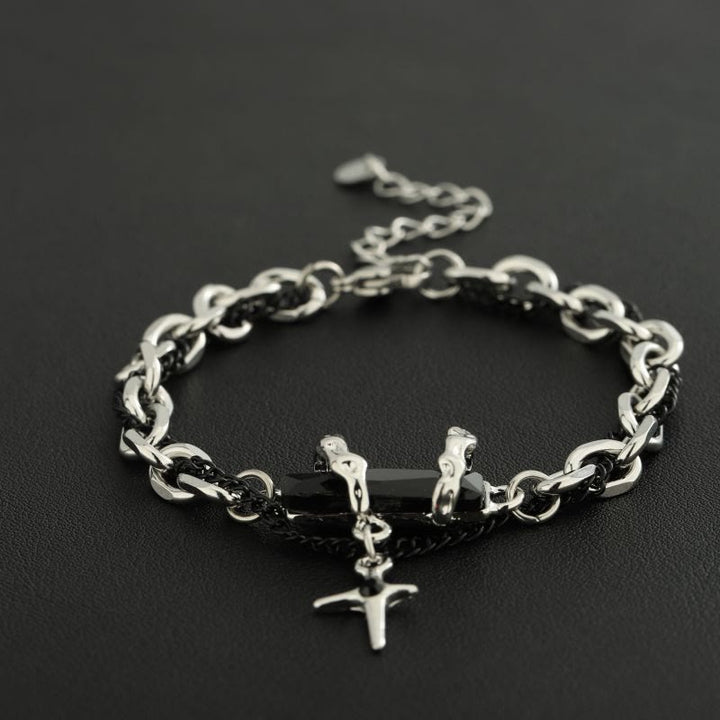 WorldNorse Metallic Link Gem Star Charm Bracelet - image 2