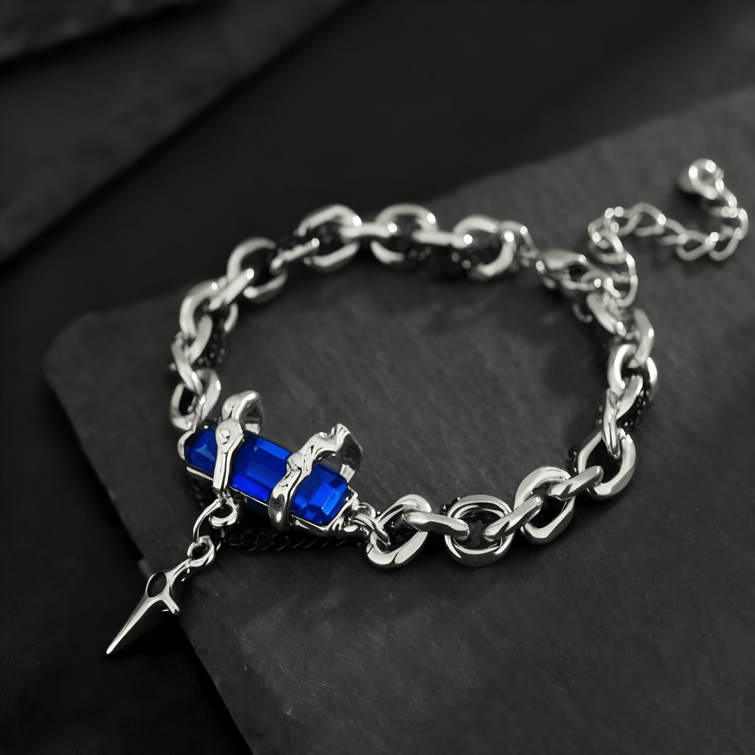 WorldNorse Metallic Link Gem Star Charm Bracelet - image 5
