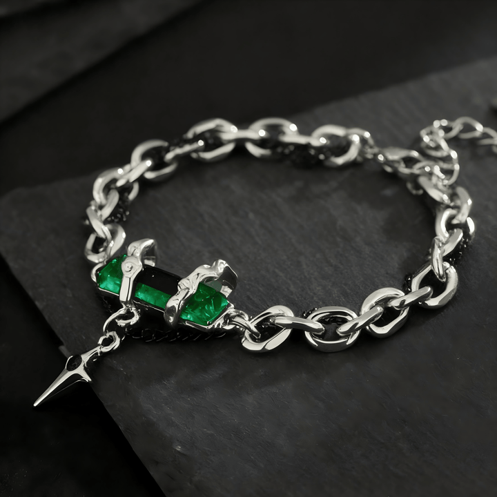 WorldNorse Metallic Link Gem Star Charm Bracelet - image 8