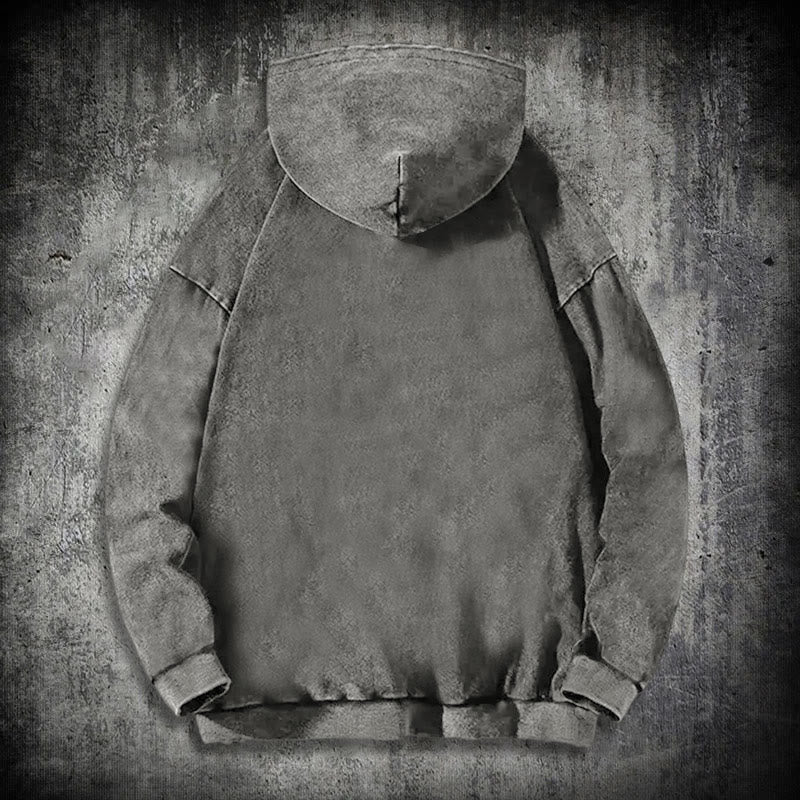 WorldNorse Vegvisir Raven Wolf Yggdrasil Washed Hoodie - image 13