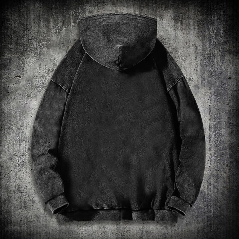 WorldNorse Viking Elder Rune Emblem Washed Hoodie - image 1