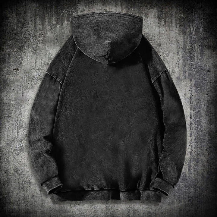 WorldNorse Rune Helm of Awe Raven Washed Hoodie - image 1