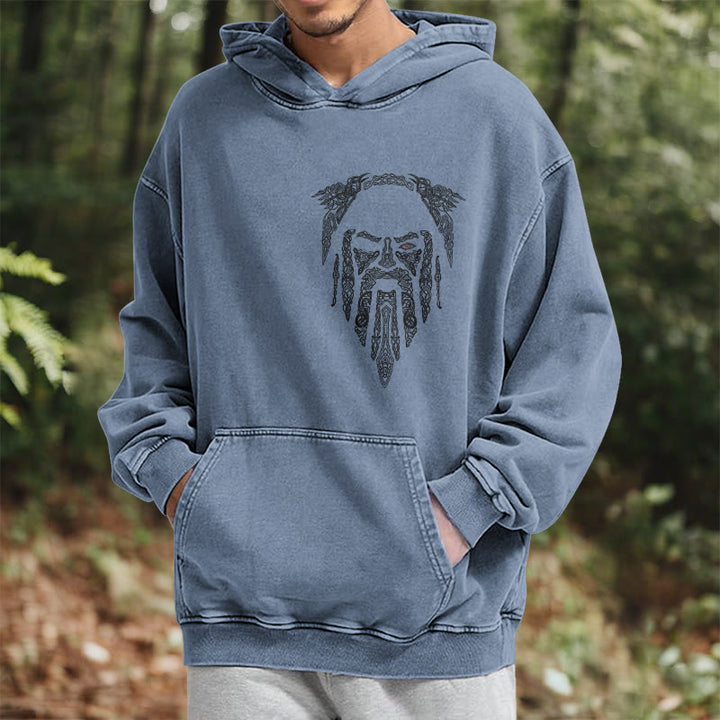 WorldNorse Gothic Rune Viking Elder Washed Hoodie - image 17
