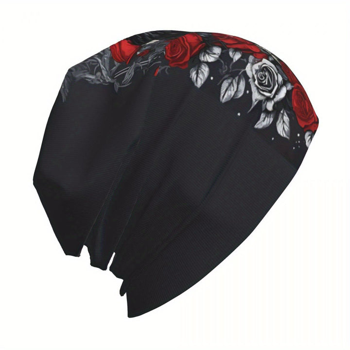 WorldNorse Dark Raven Blood Skull Gothic Pattern Beanie - image 7