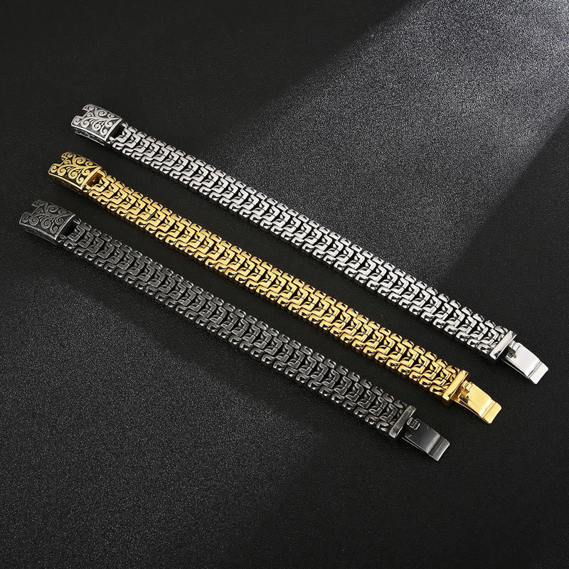 WorldNorse Ornate Rune Scroll Steel Bracelet - image 8