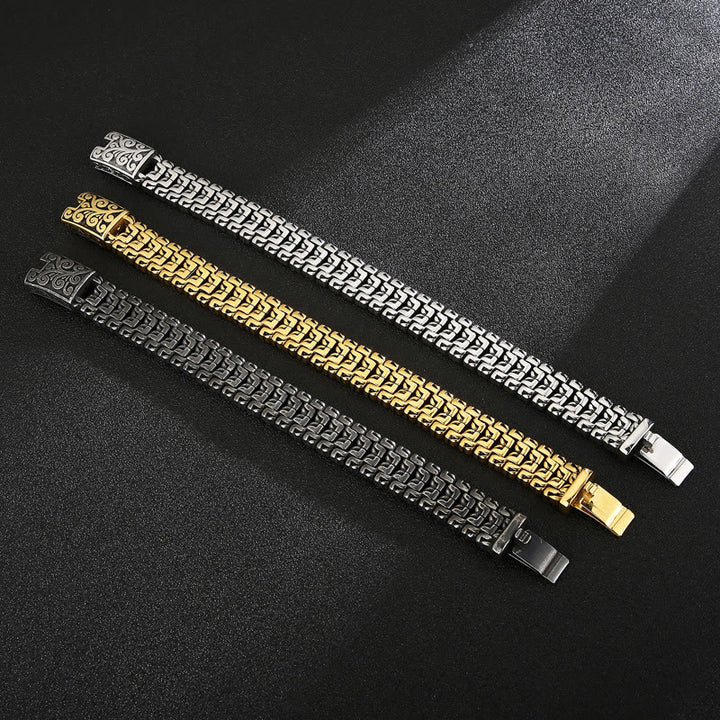 WorldNorse Ornate Rune Scroll Steel Bracelet - image 8