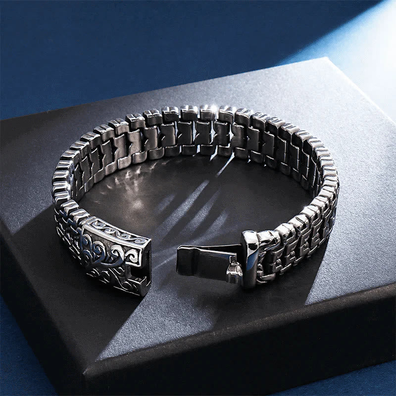 WorldNorse Ornate Rune Scroll Steel Bracelet - image 2