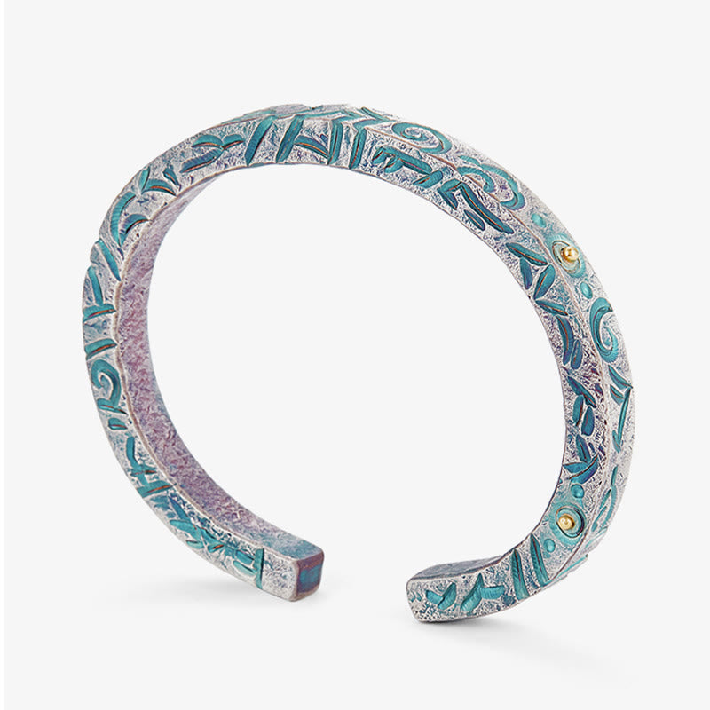 WorldNorse Handcrafted 999 Silver Enchanted Vine Turquoise Bracelet - image 2