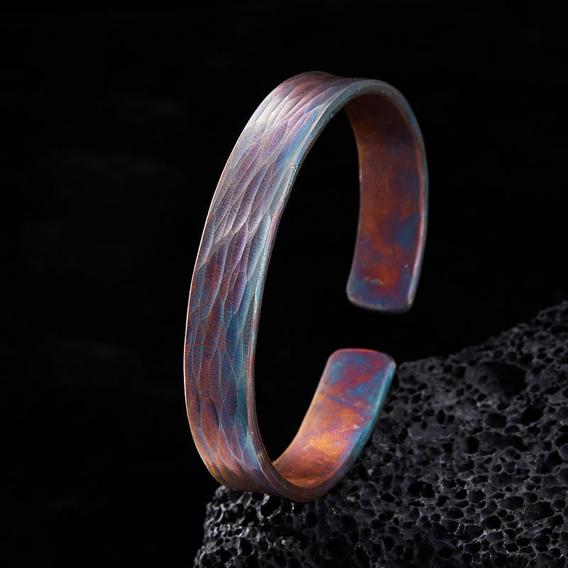 WorldNorse Handcrafted 999 Silver Iridescent Leaf Texture Bracelet - Inner Circumference 19 cm - NO THANKS - image 0