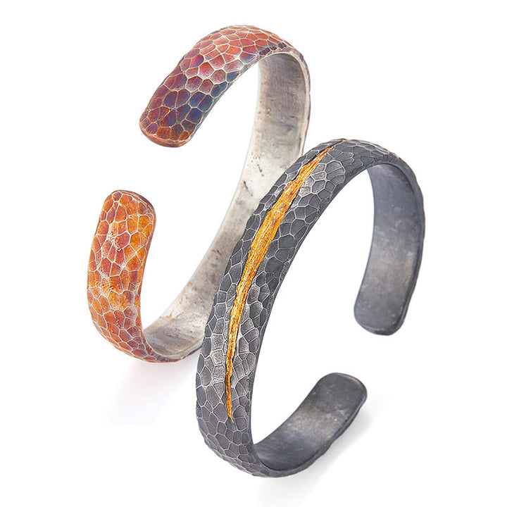 WorldNorse Handcrafted 999 Gold Honeycomb Vein Bracelet - image 6