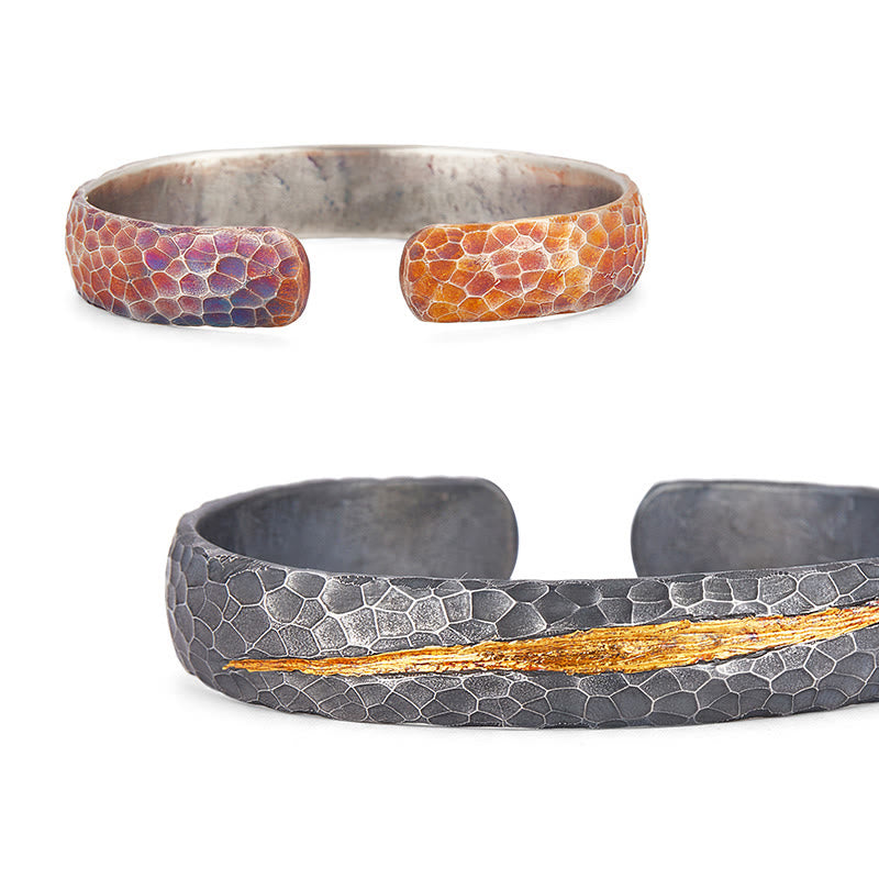WorldNorse Handcrafted 999 Gold Honeycomb Vein Bracelet - image 8