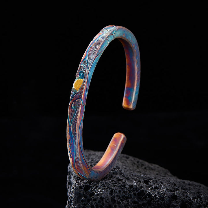 WorldNorse Handcrafted 999 Silver Prismatic Swirl Bracelet - Inner Circumference 19 cm - NO THANKS - image 0