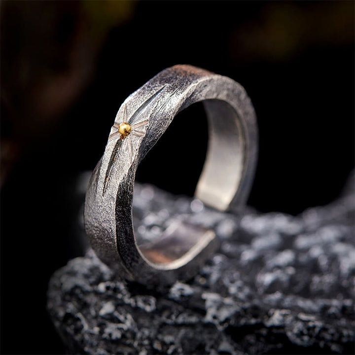 WorldNorse Handcrafted 999 Silver Meteor Strike Gilded Core Ring - Inner Circumference 65 cm - NO THANKS - image 0